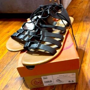 Black Gladiator Sandals
